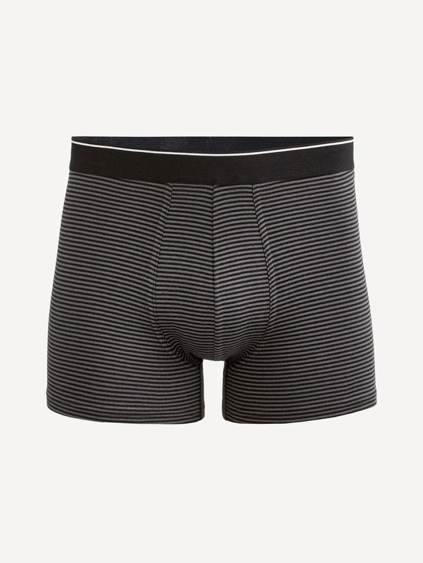 Celio Pantaloni scurți boxer cu dungi, gri închis, bărbați Celio