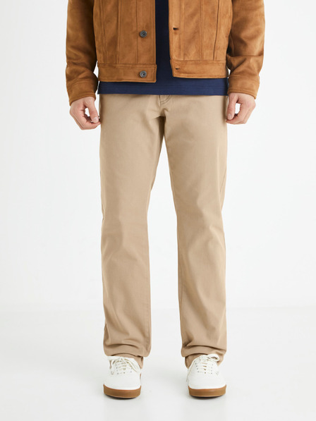 Celio Pantaloni chino bej pentru bărbați Celio