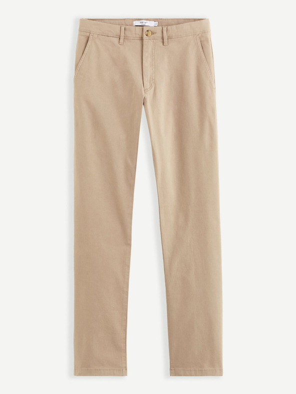 Celio Pantaloni chino bej pentru bărbați Celio