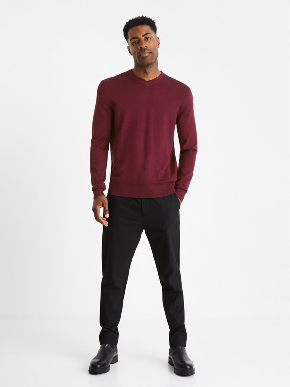 Celio Pantaloni negri Celio Cosmart pentru bărbați