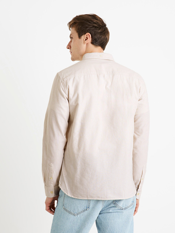 Celio Cămașă regular oxford bej Celio Caoxfordy