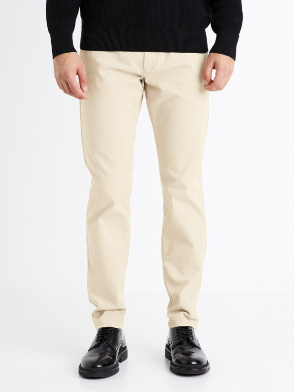 Celio Pantaloni chino bej pentru bărbați Celio Tocharles