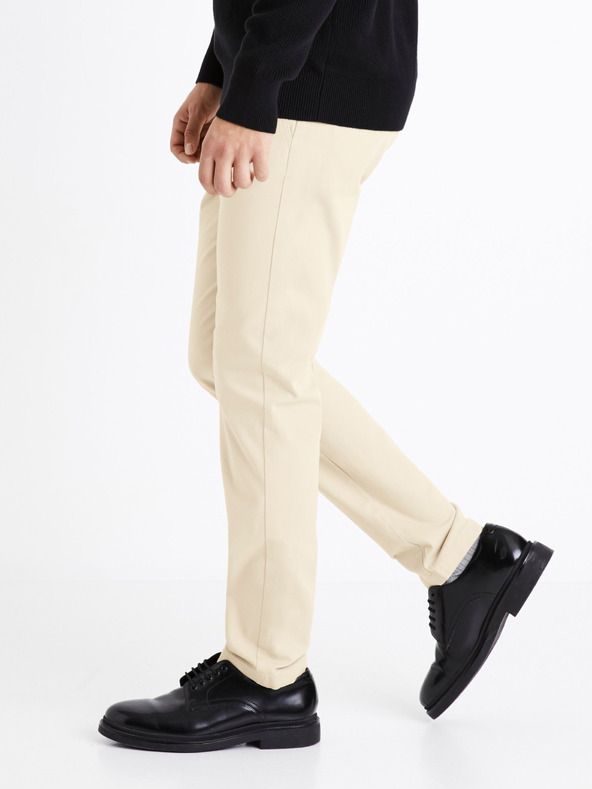 Celio Pantaloni chino bej pentru bărbați Celio Tocharles