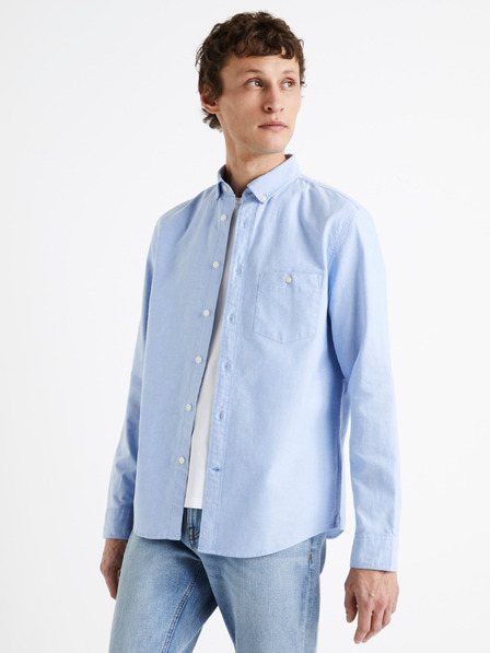 Celio Cămașă de bumbac albastru deschis pentru bărbați Celio Daxford