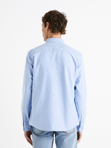 Celio Cămașă de bumbac albastru deschis pentru bărbați Celio Daxford