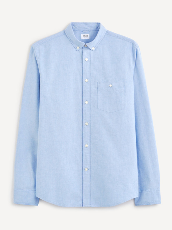 Celio Cămașă de bumbac albastru deschis pentru bărbați Celio Daxford
