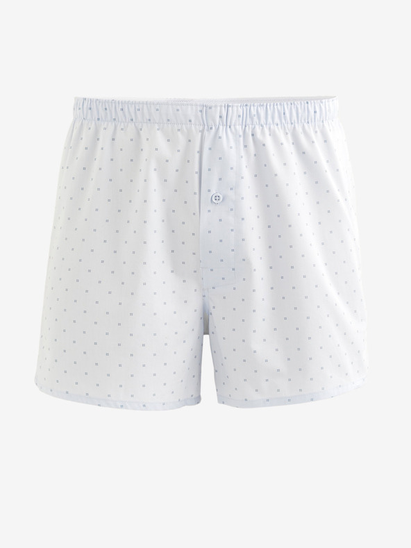 Celio Pantaloni scurți albi cu buline pentru bărbați Celio Dibusines3