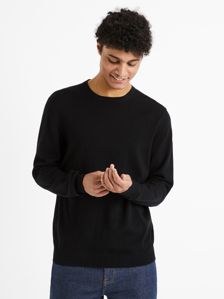 Celio Pulover negru pentru bărbați Celio Decoton