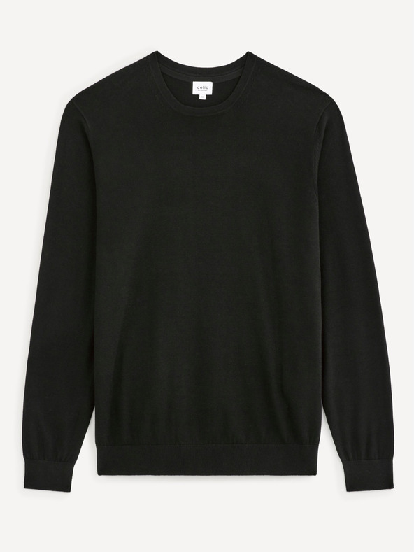 Celio Pulover negru pentru bărbați Celio Decoton