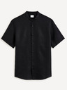 Celio Cămașă neagră din in pentru bărbați Celio Damopoc