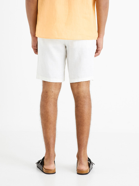 Celio Pantaloni scurți din in albi pentru bărbați Celio Dolinusbm