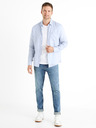 Celio Cămașă din in albastru deschis pentru bărbați Celio Daflix