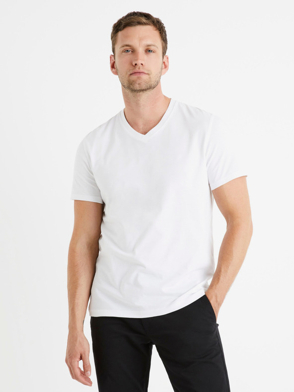 Celio Cămașă de bază albă pentru bărbați Celio Debasev