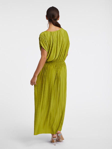 Orsay Rochie lungă plisată pentru femei de culoare verde ORSAY