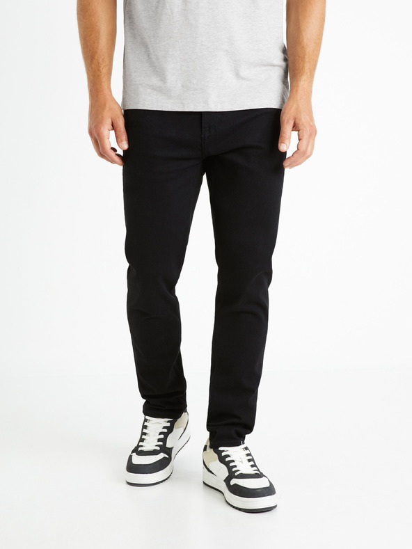 Celio Blugi slim fit negri pentru bărbați Celio Foslim