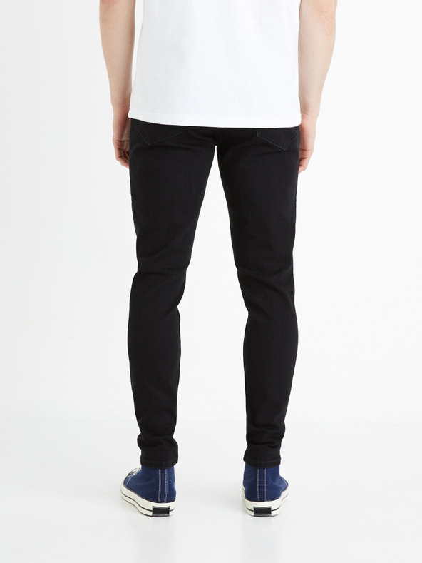Celio Blugi skinny fit negri pentru bărbați Celio Foskinny1