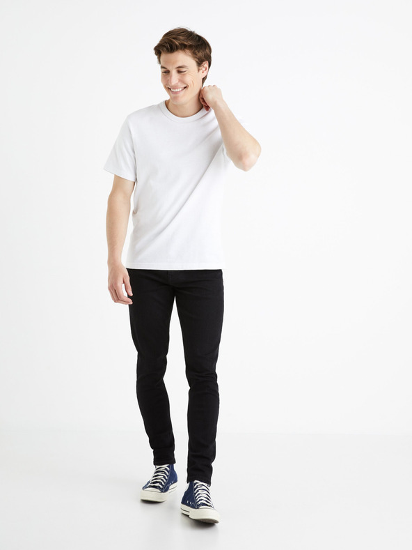 Celio Blugi skinny fit negri pentru bărbați Celio Foskinny1
