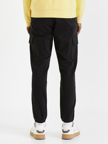 Celio Pantaloni cargo negri pentru bărbați Celio Dolyte