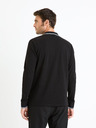 Celio Tricou polo basic negru pentru bărbați Celio Decolml