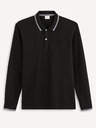 Celio Tricou polo basic negru pentru bărbați Celio Decolml
