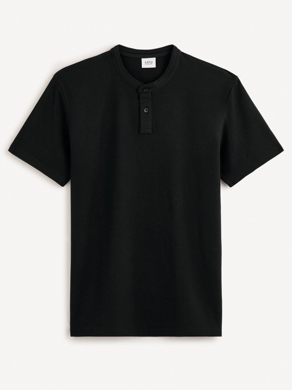 Celio Tricou polo basic negru pentru bărbați Celio Gesohel