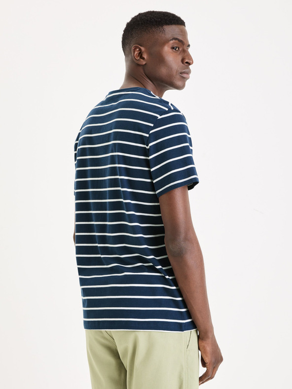 Celio Tricou basic albastru închis pentru bărbați Celio Gebaser