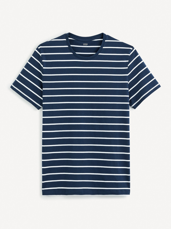 Celio Tricou basic albastru închis pentru bărbați Celio Gebaser
