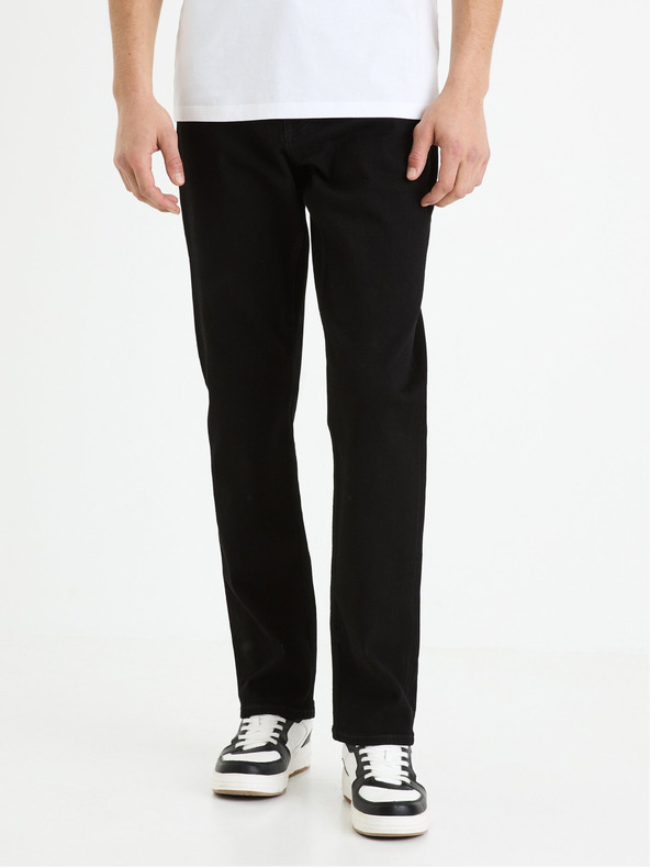 Celio Blugi negri pentru bărbați cu croială dreaptă Celio C15