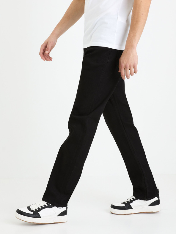 Celio Blugi negri pentru bărbați cu croială dreaptă Celio C15