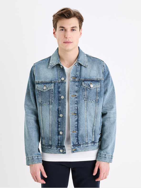 Celio Jachetă din denim albastră pentru bărbați Celio Gudens