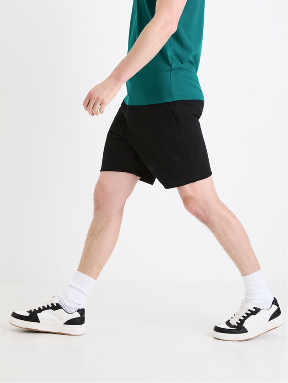 Celio Pantaloni scurți de trening negri pentru bărbați Celio Goshort