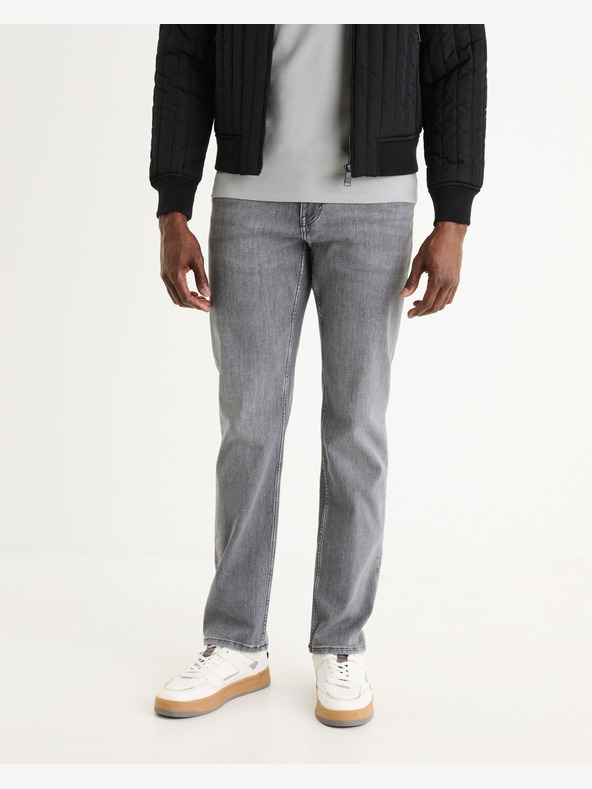 Celio Blugi pentru bărbați cu croială dreaptă Celio C15 gri