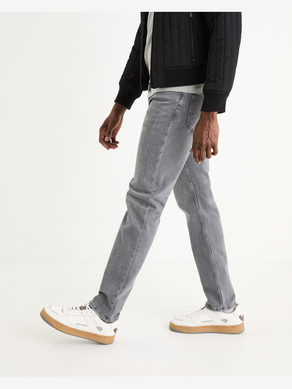 Celio Blugi pentru bărbați cu croială dreaptă Celio C15 gri