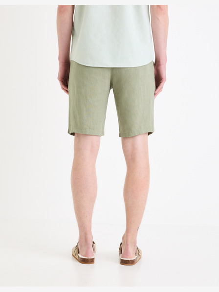 Celio Pantaloni scurți verzi din in pentru bărbați Celio Dolinusbm