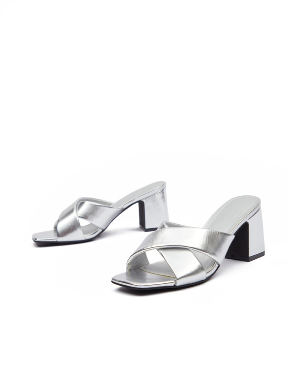 Orsay Pantofi cu toc pentru femei argintii ORSAY