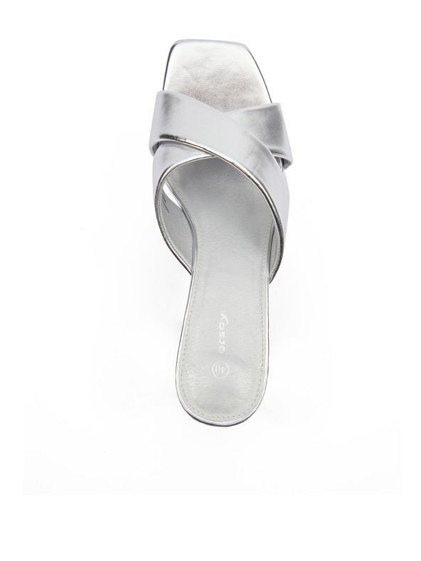 Orsay Pantofi cu toc pentru femei argintii ORSAY