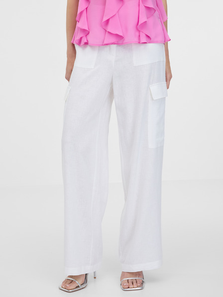 Orsay Pantaloni largi de damă albi ORSAY