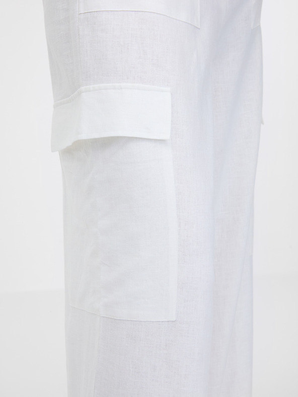 Orsay Pantaloni largi de damă albi ORSAY