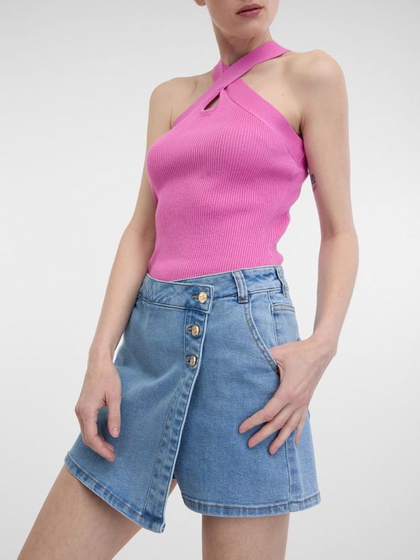 Orsay Pantaloni scurți din denim albastru deschis pentru femei ORSAY