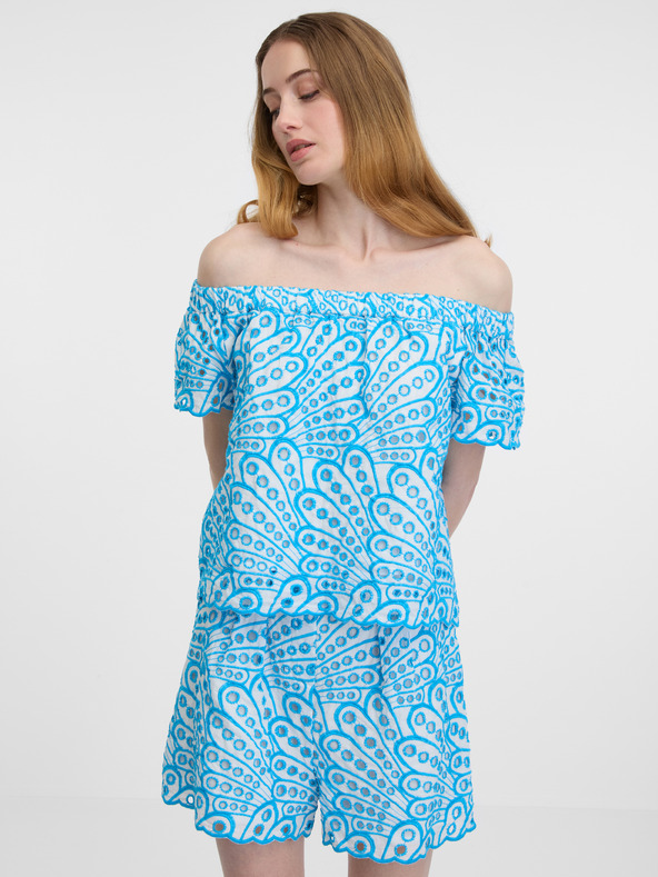 Orsay Bluză de damă albastră cu model ORSAY