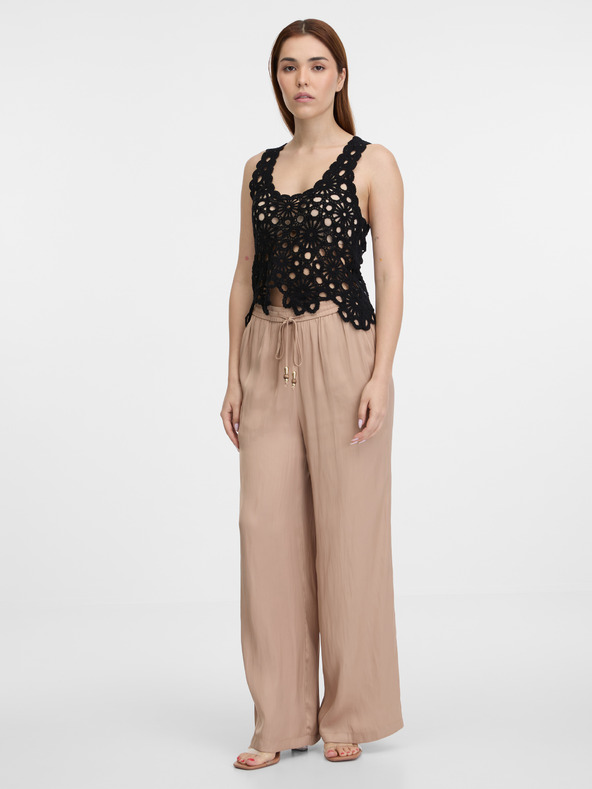 Orsay Top croșetat negru pentru femei ORSAY