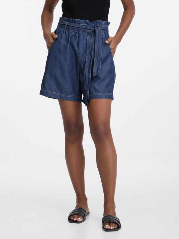Orsay Pantaloni scurți din denim albastru închis pentru femei ORSAY