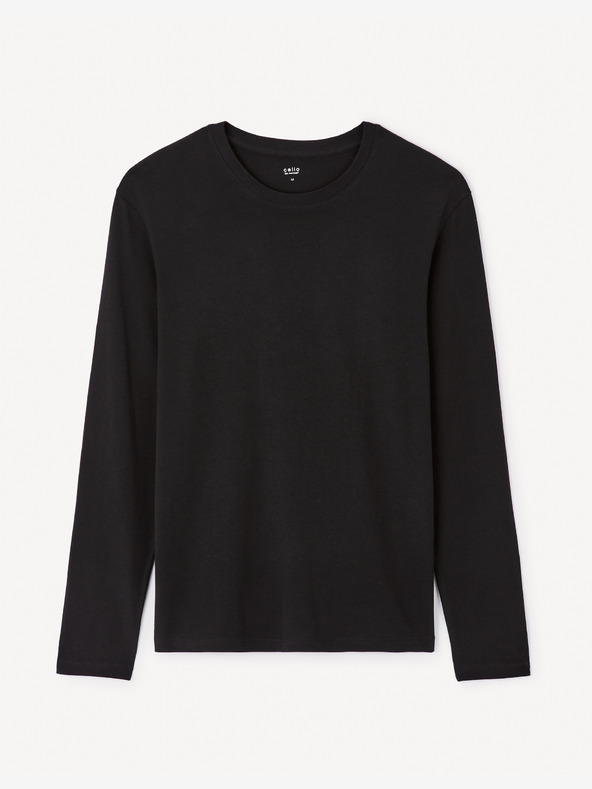 Celio Cămașă bărbătească neagră cu mânecă lungă Celio Geuniml