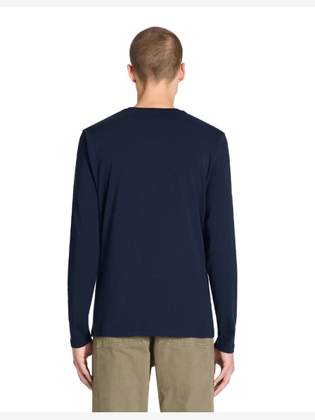 Celio Tricou bărbătesc albastru închis cu mânecă lungă Celio Julesflash