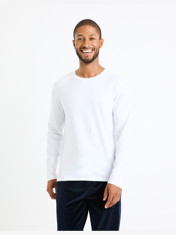 Celio Cămașă albă cu mânecă lungă pentru bărbați Celio Fabeille2 regular