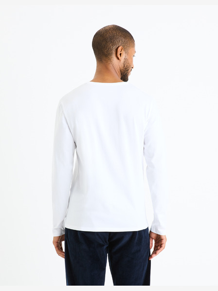 Celio Cămașă albă cu mânecă lungă pentru bărbați Celio Fabeille2 regular
