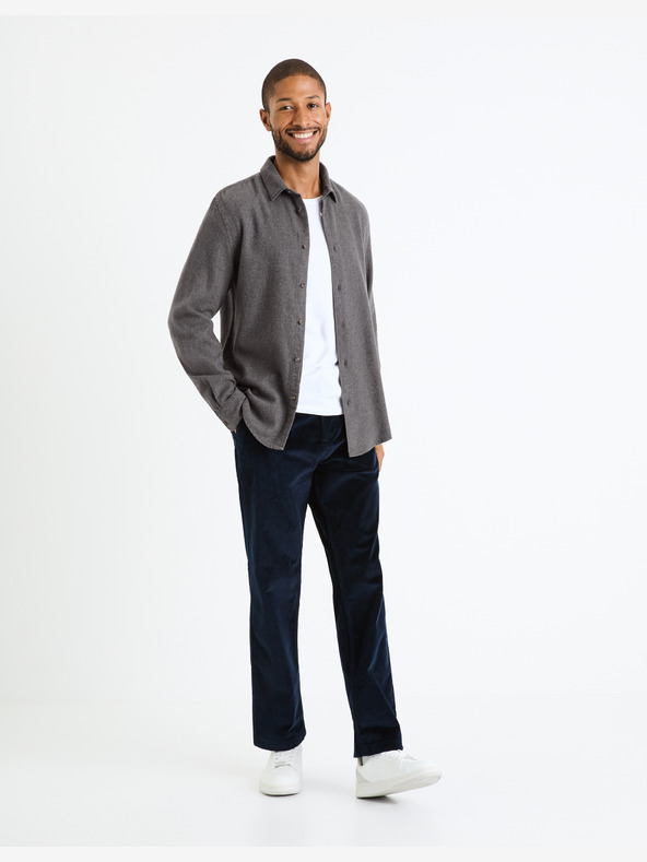 Celio Cămașă albă cu mânecă lungă pentru bărbați Celio Fabeille2 regular