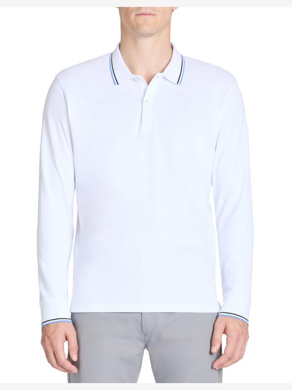 Celio Tricou polo alb pentru bărbați Celio Bagaz