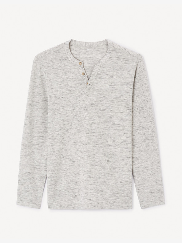 Celio Cămașă bărbătească gri cu mânecă lungă Celio Bibow2