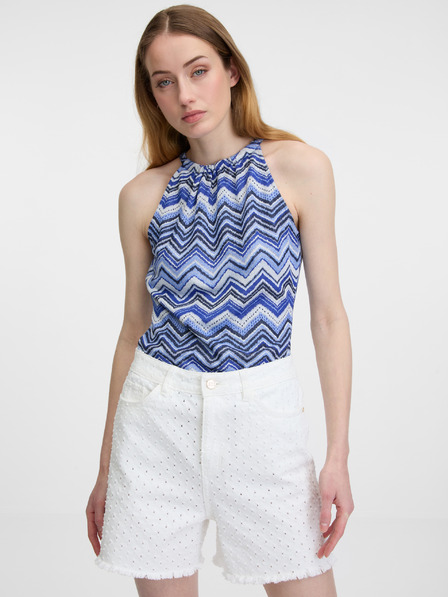 Orsay Top albastru cu model pentru femei ORSAY